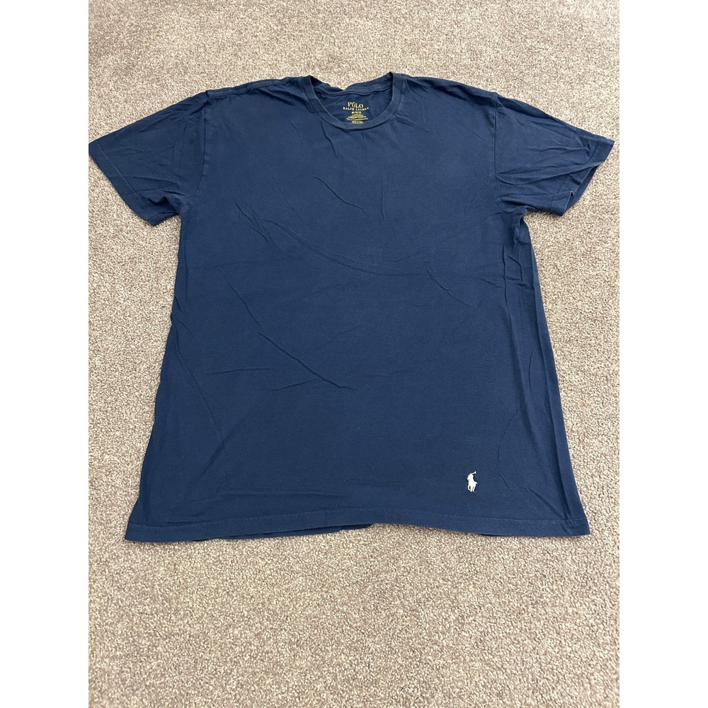 Polo Ralph Lauren T-Shirt Mens Medium Navy Blue Excellent Classic Fit Cotton Tee